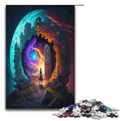 1000 Teile Wunderbare Türpuzzles für Erwachsene Holzpuzzle Familienspiele 1000 Teile (38 x 26 cm) von mowenbingpeng
