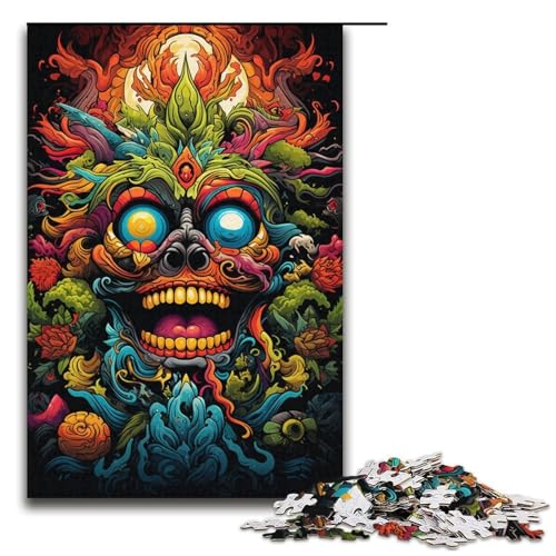 1000 Teile für Erwachsene und Kinder von Jigsaw Fantasy Bunte Monster-Puzzles für Erwachsene Holzpuzzle 1000 PCS (38 x 26 cm) von mowenbingpeng