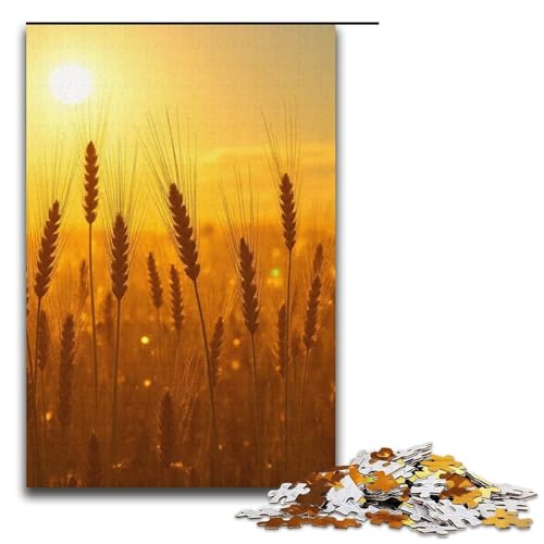 1000 Teile für Erwachsene und Kinder von Jigsaw Golden Wheat Puzzles für Erwachsene Holzpuzzle 1000 PCS (38x26cm) von mowenbingpeng