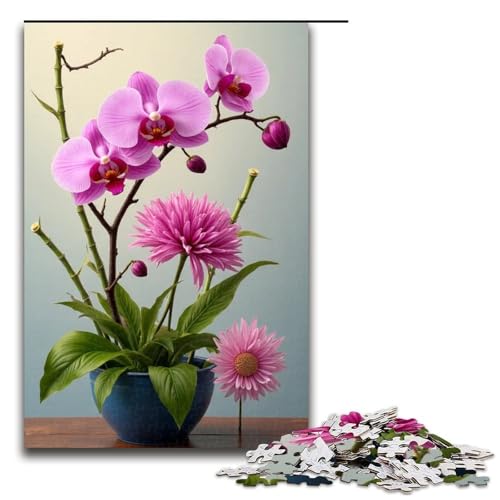 1000 Teile für Erwachsene und Kinder von Jigsaw Plum Orchid Bamboo und Chrysanthemum Puzzles für Erwachsene Holzpuzzle 1000 PCS (75x50cm) von mowenbingpeng