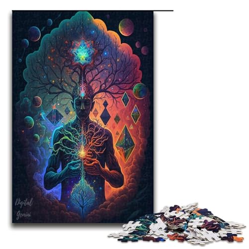 1000 Teile für Erwachsene und Kinder von Jigsaw Smart Brain Puzzles für Erwachsene Holzpuzzle 1000 Teile (75 x 50 cm) von mowenbingpeng