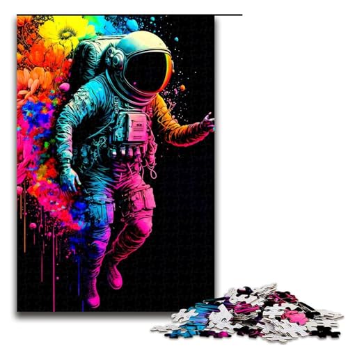 1000 Teile für Erwachsene und Kinder von Jigsaw. Bunte Astronauten-Puzzles für Erwachsene. Holzpuzzle 1000 PCS (75 x 50 cm) von mowenbingpeng