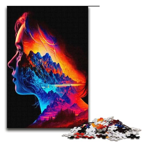 1000 Teile für Erwachsene und Kinder von Jigsaw. Bunte Weltraumpuzzles für Erwachsene. Papierpuzzle 1000 PCS (38 x 26 cm) von mowenbingpeng