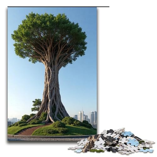 1000-teilige Puzzles für Erwachsene Supertree-Puzzles Geburtstagsgeschenke für Teenager ab 14 Jahren 1000 Teile (75 x 50 cm) von mowenbingpeng