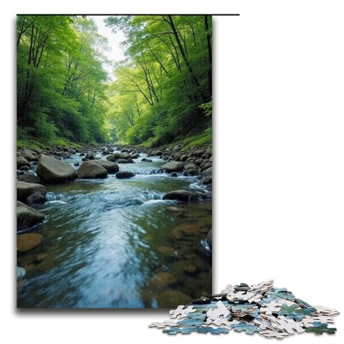 1000-teiliges Bach-Puzzle für Kinder Holzpuzzle Heimkunst-Dekor 1000 Teile (75 x 50 cm) von mowenbingpeng