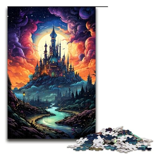1000-teiliges Fantasy-Schloss-Puzzlespiel Puzzle für Erwachsene geeignet für Paare und Teenager ab 14 Jahren 1000 Teile (75 x 50 cm) von mowenbingpeng