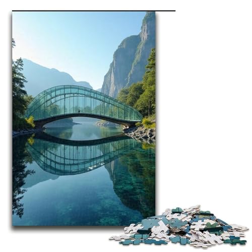 1000-teiliges Glasbrücken-Puzzlespiel Puzzle für Erwachsene geeignet für Paare und Teenager ab 14 Jahren 1000 Teile (75 x 50 cm) von mowenbingpeng