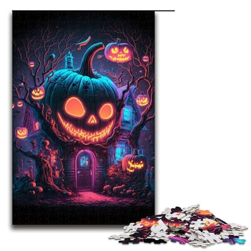 1000-teiliges Kürbishaus-Puzzle für Erwachsene, unmögliches Puzzle zum Stressabbau für Teenager ab 14 Jahren, 1000 Teile 1000-teiliges Kürbishaus-Puzzle für Erwachsene, unmögliches Puzzle zum Stressabbau für Teenager ab 14 Jahren, 1000 Teile von mowenbingpeng
