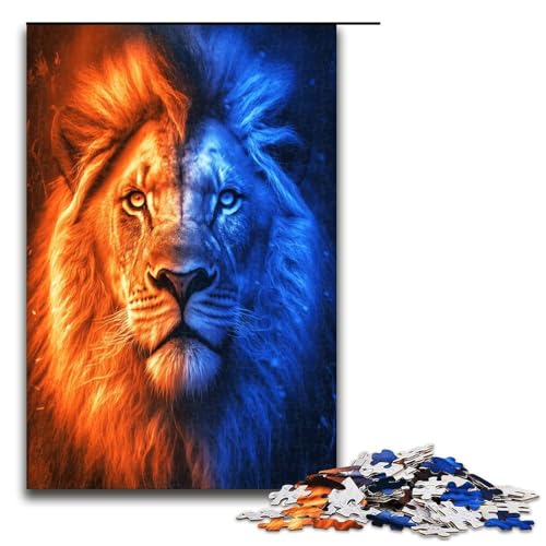 1000 teiliges Löwen Puzzle für Erwachsene Spaß für die ganze Familie Familienspiel Stressabbau schwieriges Herausforderungspuzzle 1000 Teile (75 x 50 cm) von mowenbingpeng