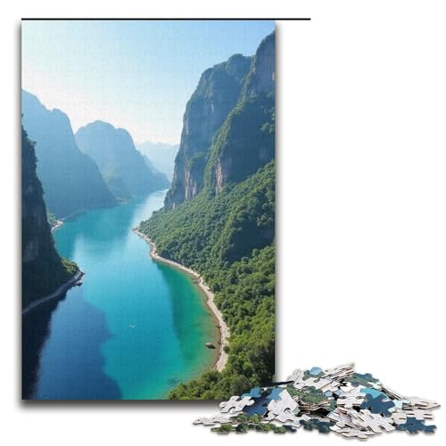 1000-teiliges Luoxia Bay-Puzzle für Erwachsene unmögliches Puzzle zum Stressabbau für Teenager ab 14 Jahren 1000 Teile (38 x 26 cm) von mowenbingpeng