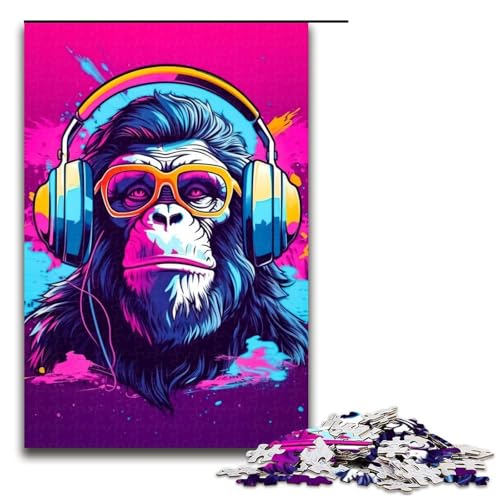 1000-teiliges Monkey-DJ-Musik-Puzzle, Geschenke, Puzzle für Erwachsene, Weihnachtswunschliste mit Weihnachtsmann für Teenager ab 14 Jahren, 1000 Teile 1000-teiliges Monkey-DJ-Musik-Puzzle, Geschenke, Puzzle für Erwachsene, Weihnachtswunschliste mit Weihnachtsmann für Teenager ab 14 Jahren, 1000 Teile von mowenbingpeng