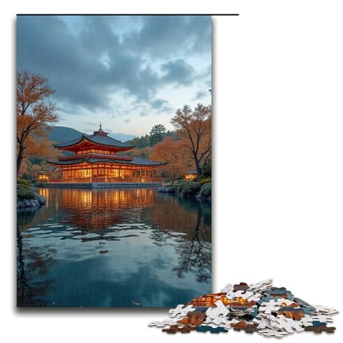 1000-teiliges Pavillon-Puzzle für Erwachsene unmögliches Puzzle zum Stressabbau für Teenager ab 14 Jahren 1000 Teile (75 x 50 cm) von mowenbingpeng