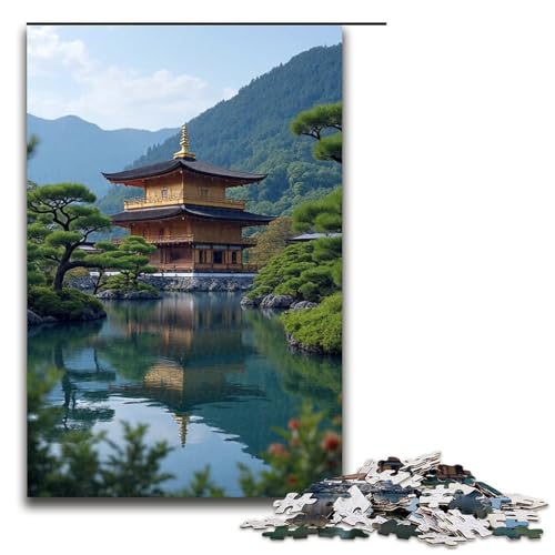 1000-teiliges Pavillon-Puzzle für Kinder Holzpuzzle Heimkunst-Dekor 1000 Teile (75 x 50 cm) von mowenbingpeng