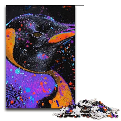 1000-teiliges Pinguin-Puzzle für Erwachsene Spaß für die ganze Familie Familienspiel Stressabbau schwieriges Herausforderungspuzzle 1000 Teile (38 x 26 cm) von mowenbingpeng