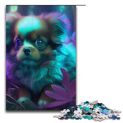 1000-teiliges Pudel-Puzzlespiel für Erwachsene geeignet für Paare und Teenager ab 14 Jahren 1000 Teile (38 x 26 cm) von mowenbingpeng