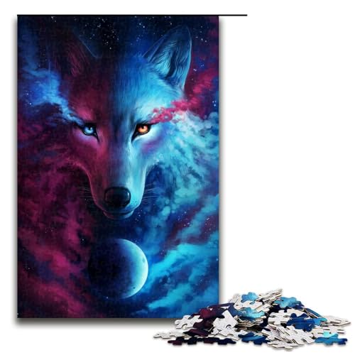1000-teiliges Puzzle, Lernspiele, Nebula Wolf, Puzzles für Erwachsene, Holzpuzzle für Familienspaß und Spieleabend, 1000 PCS 1000-teiliges Puzzle, Lernspiele, Nebula Wolf, Puzzles für Erwachsene, Holzpuzzle für Familienspaß und Spieleabend, 1000 PCS von mowenbingpeng