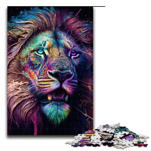 1000-teiliges Puzzle, Löwe, Holzpuzzle für Erwachsene und Kinder, pädagogisches Spielzeug zum Stressabbau, Puzzle 1000 Teile von mowenbingpeng