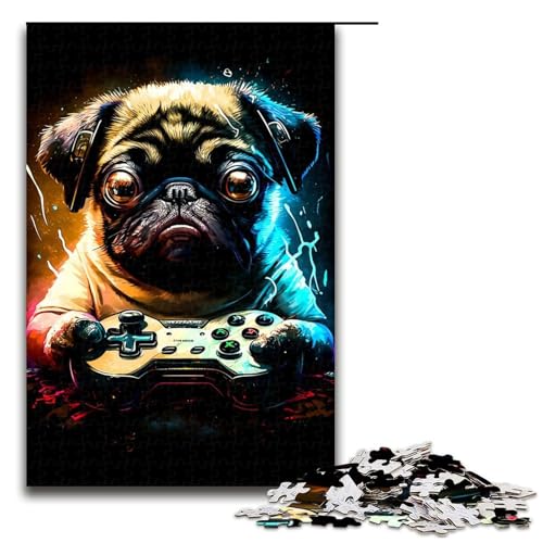 1000-teiliges Puzzle, Mops-Spielkonsolenspiel, Puzzle für Erwachsene, Holzpuzzle, anspruchsvolles Spiel, 1000 Teile 1000-teiliges Puzzle, Mops-Spielkonsolenspiel, Puzzle für Erwachsene, Holzpuzzle, anspruchsvolles Spiel, 1000 Teile von mowenbingpeng