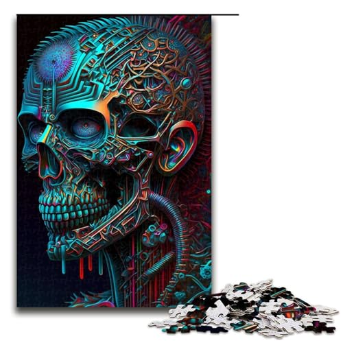 1000-teiliges Puzzle, Psychedelischer Totenkopf, Puzzle für Erwachsene, Holzpuzzle, anspruchsvolles Spiel, 1000 Teile 1000-teiliges Puzzle, Psychedelischer Totenkopf, Puzzle für Erwachsene, Holzpuzzle, anspruchsvolles Spiel, 1000 Teile von mowenbingpeng