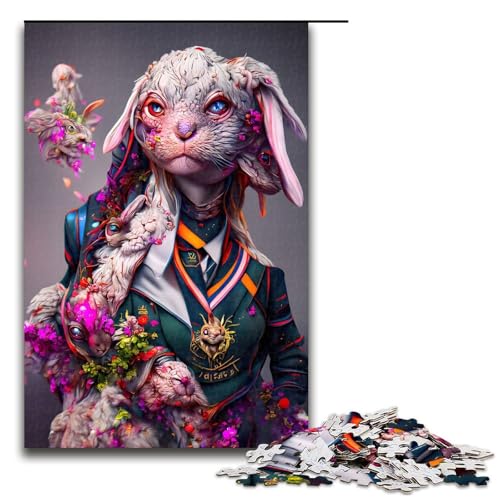 1000-teiliges Puzzle, Schulhase, Puzzle für Erwachsene, Holzpuzzle, anspruchsvolles Spiel, 1000 Teile 1000-teiliges Puzzle, Schulhase, Puzzle für Erwachsene, Holzpuzzle, anspruchsvolles Spiel, 1000 Teile von mowenbingpeng