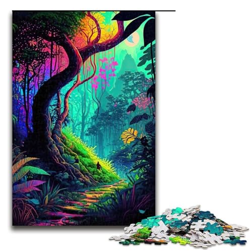 1000-teiliges Puzzle, psychedelisches Natur-Puzzle für Erwachsene, Holzpuzzle, anspruchsvolles Spiel, 1000 Teile 1000-teiliges Puzzle, psychedelisches Natur-Puzzle für Erwachsene, Holzpuzzle, anspruchsvolles Spiel, 1000 Teile von mowenbingpeng