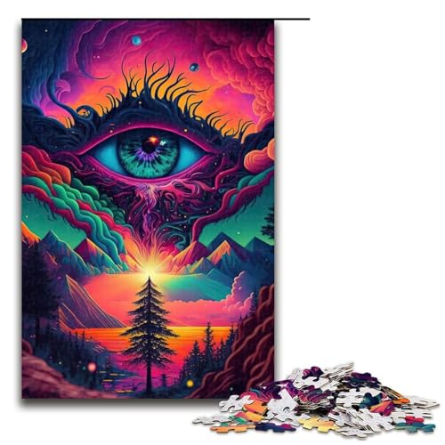 1000-teiliges Puzzle, psychedelisches Natur-Puzzle für Erwachsene, Holzpuzzle, anspruchsvolles Spiel, 1000 Teile 1000-teiliges Puzzle, psychedelisches Natur-Puzzle für Erwachsene, Holzpuzzle, anspruchsvolles Spiel, 1000 Teile von mowenbingpeng