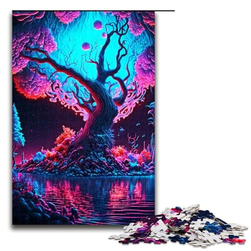 1000-teiliges Puzzle „Bunte Natur“ für Erwachsene Holzpuzzle Familienspiele 1000 Teile (75 x 50 cm) von mowenbingpeng