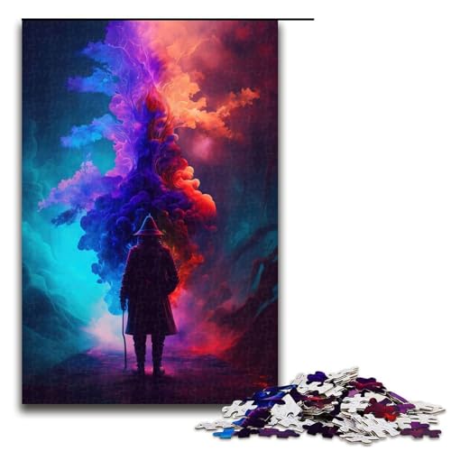 1000-teiliges Puzzle „Colourful Dreams“ für Erwachsene Holzpuzzle Familienspiele 1000 Teile (75 x 50 cm) von mowenbingpeng