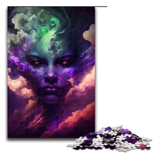 1000-teiliges Puzzle „Cosmic Entity“ Geschenke Puzzle für Erwachsene Weihnachtswunschliste mit Weihnachtsmann für Teenager ab 14 Jahren 1000 Teile (75 x 50 cm) von mowenbingpeng