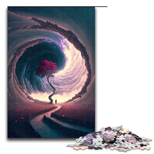 1000-teiliges Puzzle „Cosmic Gateway“ für Erwachsene und Kinder Holzpuzzle pädagogisches Spielzeug zum Stressabbau Puzzle 1000 Teile (75 x 50 cm) von mowenbingpeng