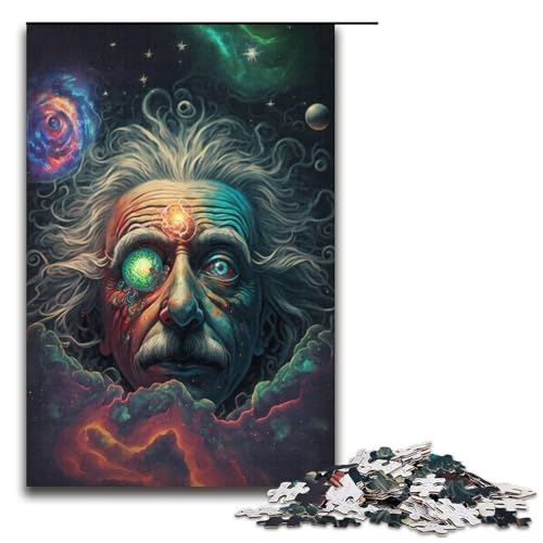 1000-teiliges Puzzle „Cosmic Genius“ Papierpuzzle Lernspiele Heimdekoration 1000 Teile (38 x 26 cm) von mowenbingpeng