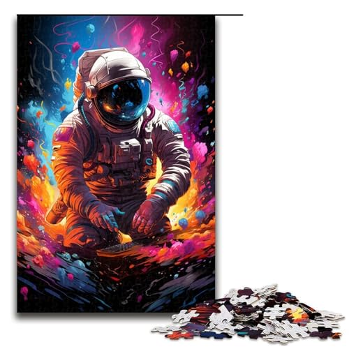 1000-teiliges Puzzle „Fantasy Astronaut“ Holzpuzzle Lernspiele Heimdekoration 1000 Teile (75 x 50 cm) von mowenbingpeng