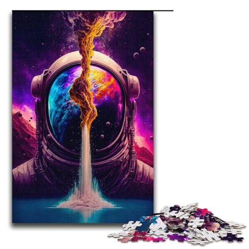 1000-teiliges Puzzle „Kosmischer Astronaut“ für Erwachsene Papierpuzzle anspruchsvolles Spiel 1000 Teile (38 x 26 cm) von mowenbingpeng
