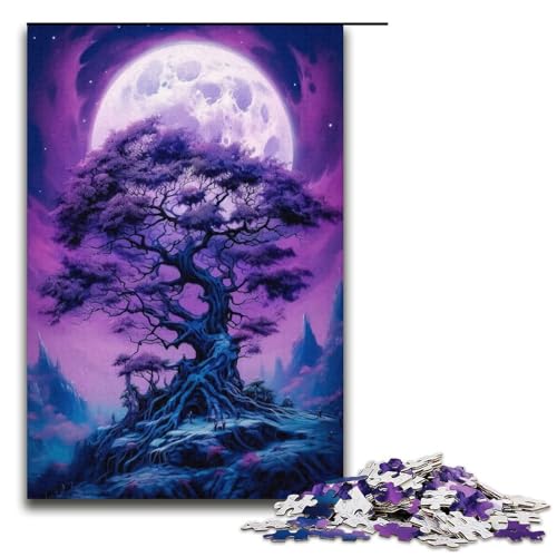 1000-teiliges Puzzle „Kosmischer Lebensbaum“ für Erwachsene und Kinder Papierpuzzle pädagogisches Spielzeug zum Stressabbau Puzzle 1000 Teile (38 x 26 cm) von mowenbingpeng