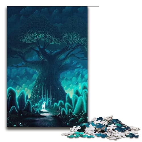 1000-teiliges Puzzle „Kristallbaum“ – Papierpuzzle Lernspiele Heimdekoration 1000 Teile (38 x 26 cm) von mowenbingpeng