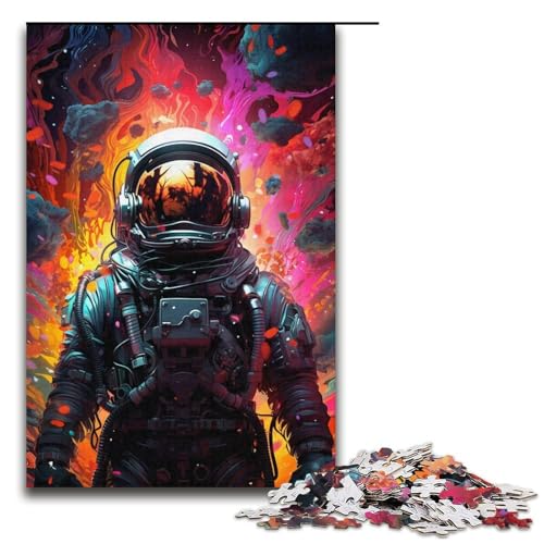 1000-teiliges Puzzle „Psychedelia of Space Pirate Soldiers“ für Kinder Holzpuzzle Heimkunstdekor 1000 Teile (38 x 26 cm) von mowenbingpeng