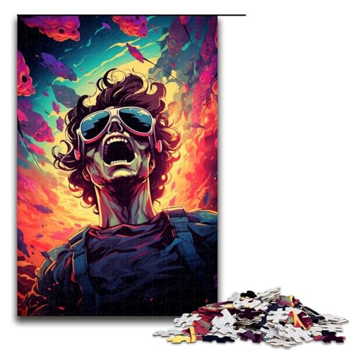 1000-teiliges Puzzle „Psychedelia of The Savior“ für Erwachsene Holzpuzzle anspruchsvolles Spiel 1000 Teile (75 x 50 cm) von mowenbingpeng