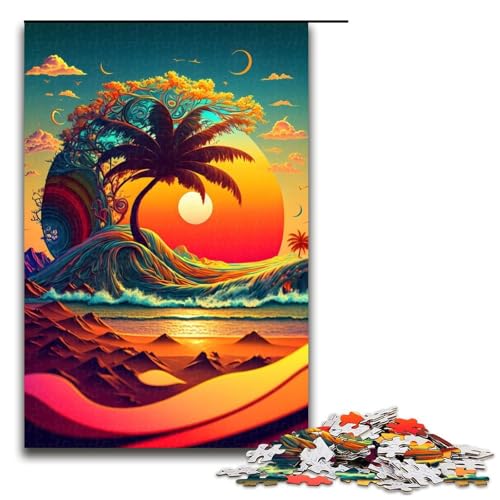 1000-teiliges Puzzle „Psychedelic Shoreline“ aus Holz, Lernspiele, Heimdekoration, 1000 Teile 1000-teiliges Puzzle „Psychedelic Shoreline“ aus Holz, Lernspiele, Heimdekoration, 1000 Teile von mowenbingpeng