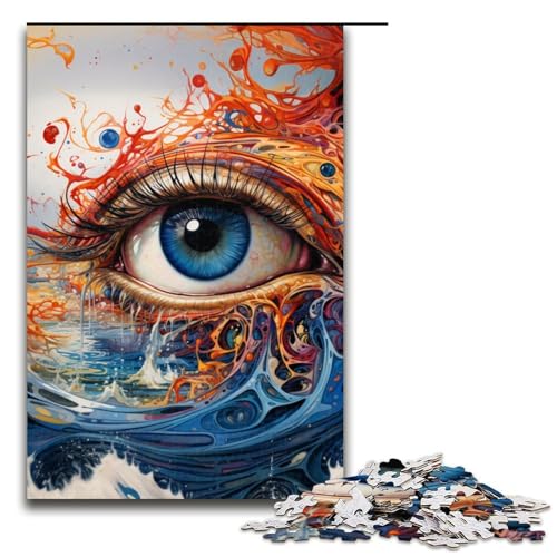 1000-teiliges Puzzle „Psychedelischer Klavierspieler“ Holzpuzzle Lernspiele Heimdekoration 1000 Teile (75 x 50 cm) von mowenbingpeng