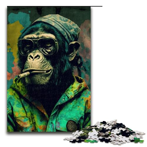 1000-teiliges Puzzle „Rauchender AFFE“ für Erwachsene, Holzpuzzle, anspruchsvolles Spiel, 1000 Teile 1000-teiliges Puzzle „Rauchender AFFE“ für Erwachsene, Holzpuzzle, anspruchsvolles Spiel, 1000 Teile von mowenbingpeng