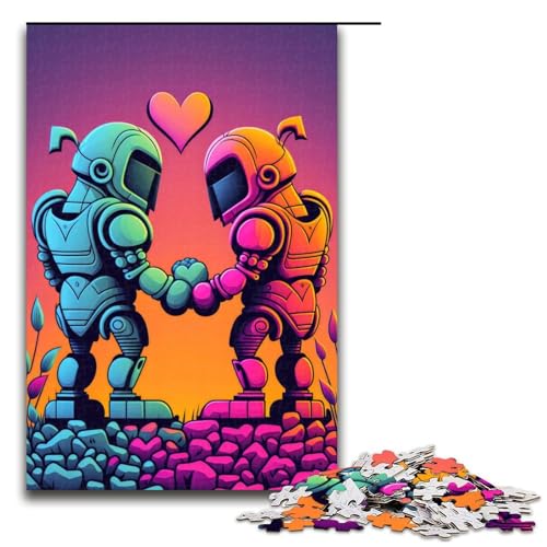 1000-teiliges Puzzle „Robot Love Affair“ für Erwachsene und Kinder, Holzpuzzle, pädagogisches Spielzeug zum Stressabbau, Puzzle 1000 Teile 1000-teiliges Puzzle „Robot Love Affair“ für Erwachsene und Kinder, Holzpuzzle, pädagogisches Spielzeug zum Stressabbau, Puzzle 1000 Teile von mowenbingpeng
