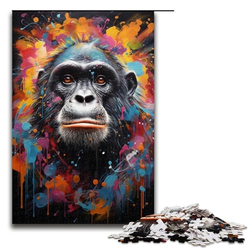 1000-teiliges Puzzle Affen-Puzzle für Erwachsene Holzpuzzle anspruchsvolles Spiel 1000 Teile (75 x 50 cm) von mowenbingpeng