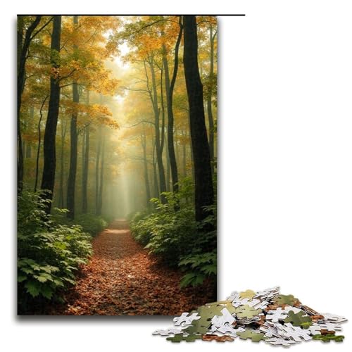 1000-teiliges Puzzle Ahornwald Holzpuzzle Lernspiele Heimdekoration 1000 Teile (75 x 50 cm) von mowenbingpeng