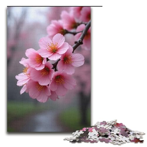 1000-teiliges Puzzle Aprikosenblüte für Erwachsene Holzpuzzle anspruchsvolles Spiel 1000 Teile (38 x 26 cm) von mowenbingpeng