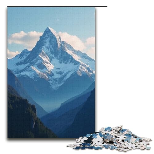 1000-teiliges Puzzle Berge über Berge für Erwachsene Holzpuzzle Familienspiele 1000 Teile (38 x 26 cm) von mowenbingpeng