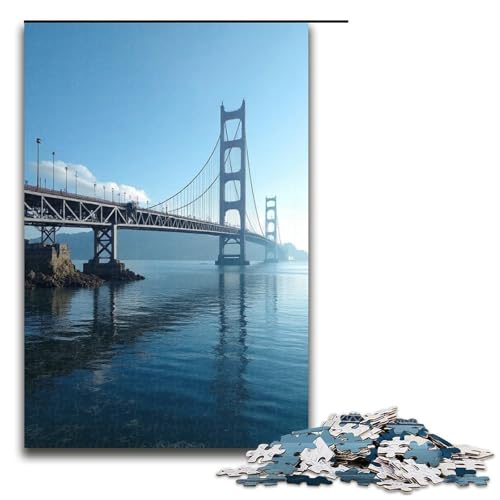 1000-teiliges Puzzle Cross-Sea Bridge für Erwachsene und Kinder Holzpuzzle pädagogisches Spielzeug zum Stressabbau Puzzle 1000 Teile (75 x 50 cm) von mowenbingpeng