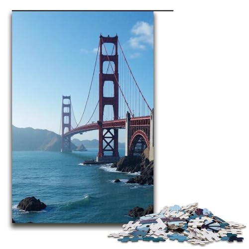 1000-teiliges Puzzle Cross-Sea Bridge für Erwachsene und Kinder Holzpuzzle pädagogisches Spielzeug zum Stressabbau Puzzle 1000 Teile (75 x 50 cm) von mowenbingpeng