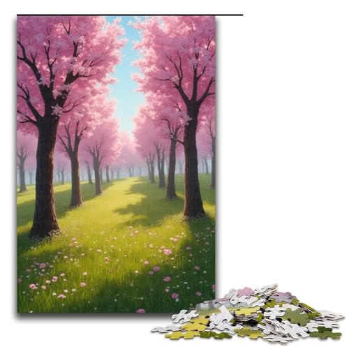 1000-teiliges Puzzle Der Frühling ist da für Kinder Holzpuzzle Heimkunstdekor 1000 Teile (75 x 50 cm) von mowenbingpeng