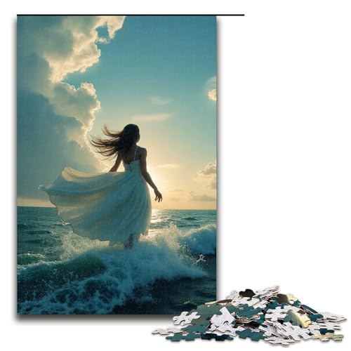 1000-teiliges Puzzle Der Wind steigt auf Holzpuzzle Lernspiele Heimdekoration 1000 Teile (75 x 50 cm) von mowenbingpeng