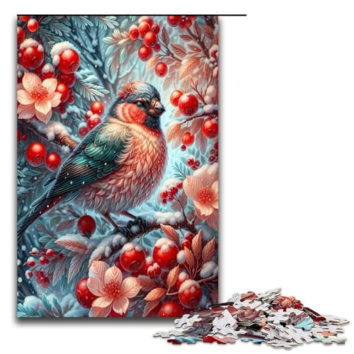 1000 teiliges Puzzle Der rote Vogel für Erwachsene Holzpuzzle anspruchsvolles Spiel 1000 Teile (75 x 50 cm) von mowenbingpeng
